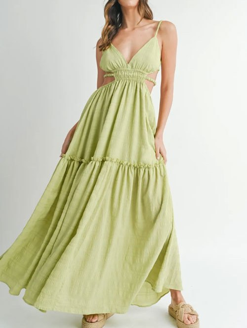 Women's MABLE Cutout Waist Backless Maxi Dress