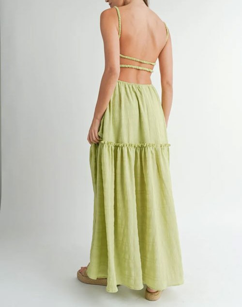Women's MABLE Cutout Waist Backless Maxi Dress