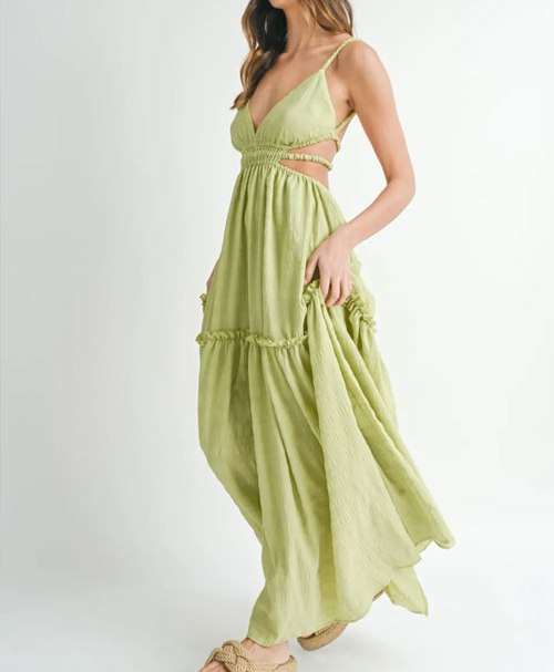 Women's MABLE Cutout Waist Backless Maxi Dress