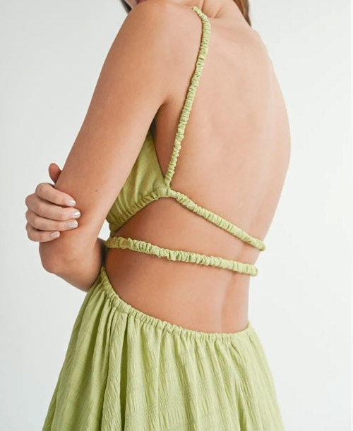 Women's MABLE Cutout Waist Backless Maxi Dress