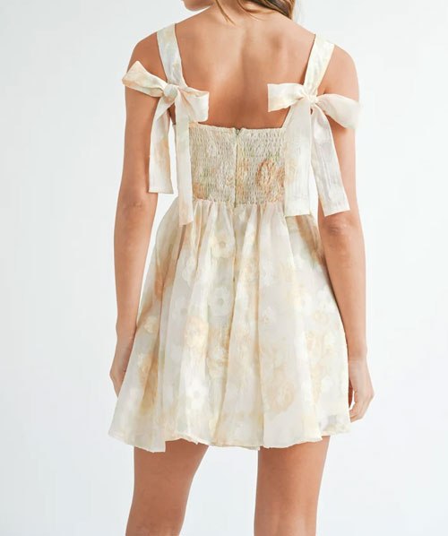 Women's MABLE Textured Floral Corset Mini Dress