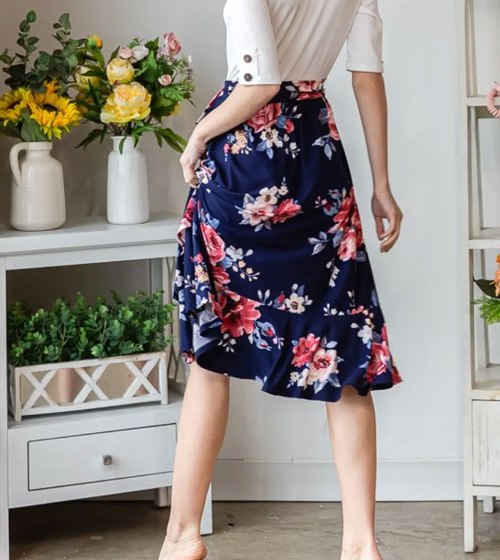 Women's Reborn J Floral Wrap Ruffled Skirt