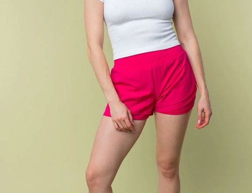 Women's White Birch Full Size High Waisted Knit Shorts