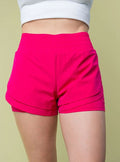 Women's White Birch Full Size High Waisted Knit Shorts