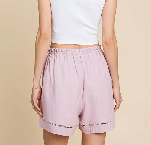 Women's Cotton Bleu by Nu Lab High Waist Drawstring Shorts