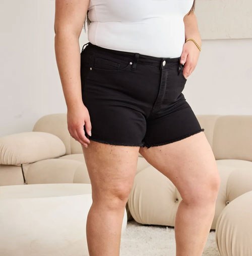 Women's RFM Full Size Tummy Control High Waist Denim Shorts