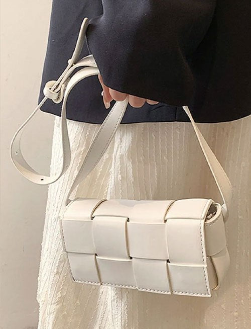 Women's Zenana Vegan Leather Woven Crossbody Bag