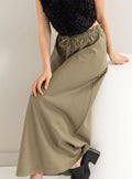 Women's HYFVE Drawstring Washed Linen Maxi Skirt