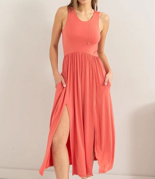 Women's HYFVE Sleeveless Slit Midi Dress