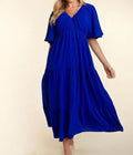 Women's Haptics Tiered Babydoll Maxi Dress with Side Pocket