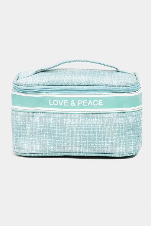 Women's Fame Love & Peace Striped Handle Bag