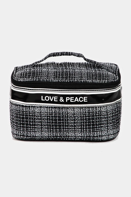 Women's Fame Love & Peace Striped Handle Bag