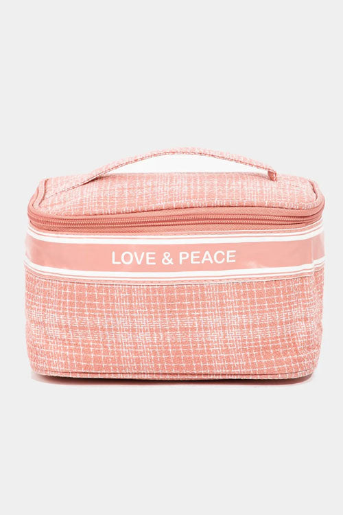 Women's Fame Love & Peace Striped Handle Bag