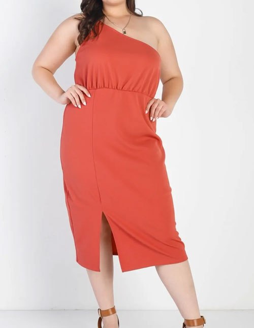 Women's Gilli Full Size Slit One Shoulder Sleeveless Dress