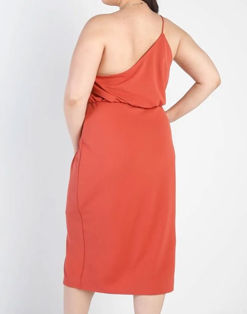 Women's Gilli Full Size Slit One Shoulder Sleeveless Dress
