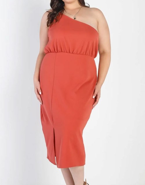 Women's Gilli Full Size Slit One Shoulder Sleeveless Dress