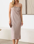 Women's Le Lis Swiss Dot Lace Detail Midi Cami Dress