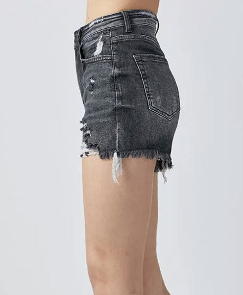 Women's RISEN Full Size High Rise Distressed Denim Shorts