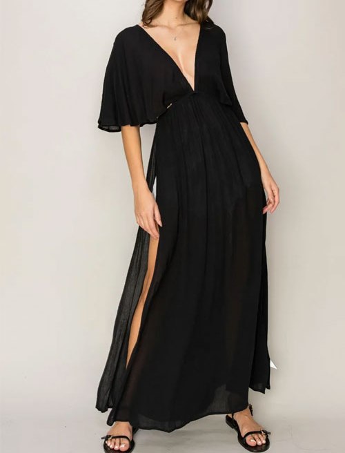 Women's HYFVE Tie Back Maxi Split Cover Up Dress