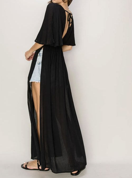 Women's HYFVE Tie Back Maxi Split Cover Up Dress