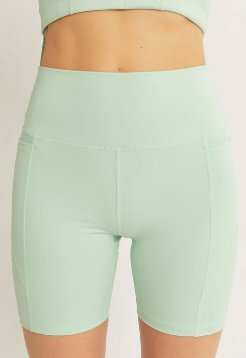 Women's Love Tree High Waist Seam Detail Active Shorts