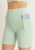 Women's Love Tree High Waist Seam Detail Active Shorts