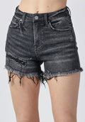 Women's RISEN Raw Hem Denim Shorts with Pockets
