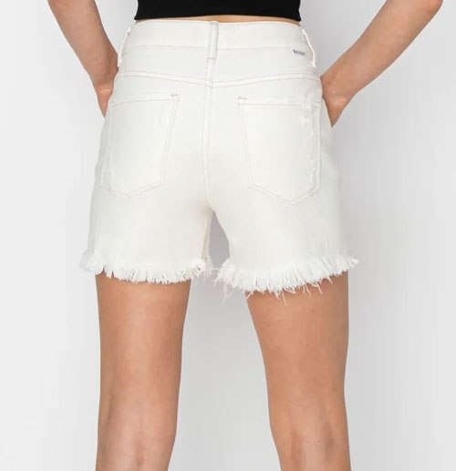 Women's RISEN High Waist Ripped Denim Shorts