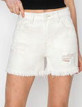 Women's RISEN High Waist Ripped Denim Shorts