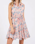 Women's GeeGee Full Size Floral Eyelet Sleeveless Mini Dress