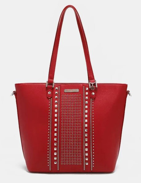 Women's Nicole Lee USA Studded Decor Tote Bag
