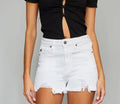 Women's Kancan Full Size High Rise Frayed Hem Denim Shorts