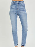 Women's RISEN Full Size High Rise Frayed Hem Skinny Jeans