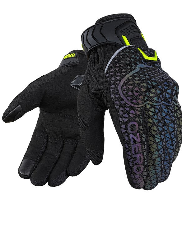 Summer Motorcycle Gloves – Full Finger, Breathable, Touchscreen, Hard Shell Protection for Off-Road & Street Riding