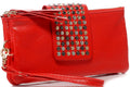 Women's New Fashion Evening Bag Rrivets Holding Red