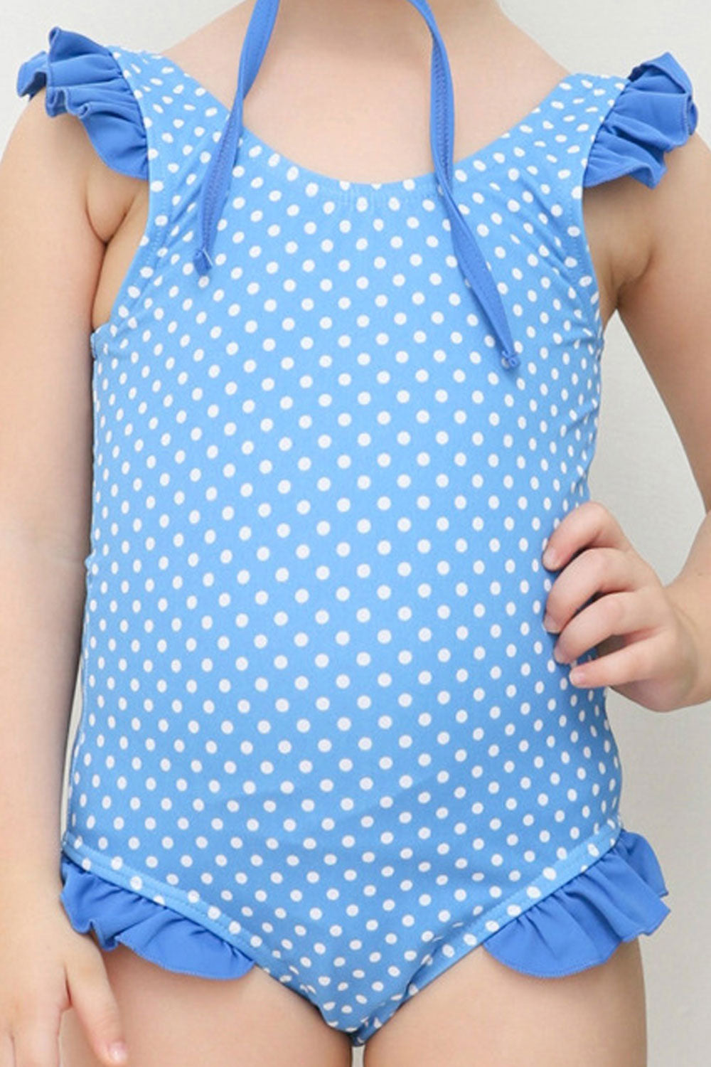 Toddler Girls Polka Dotted One Piece Beautiful Swimwear