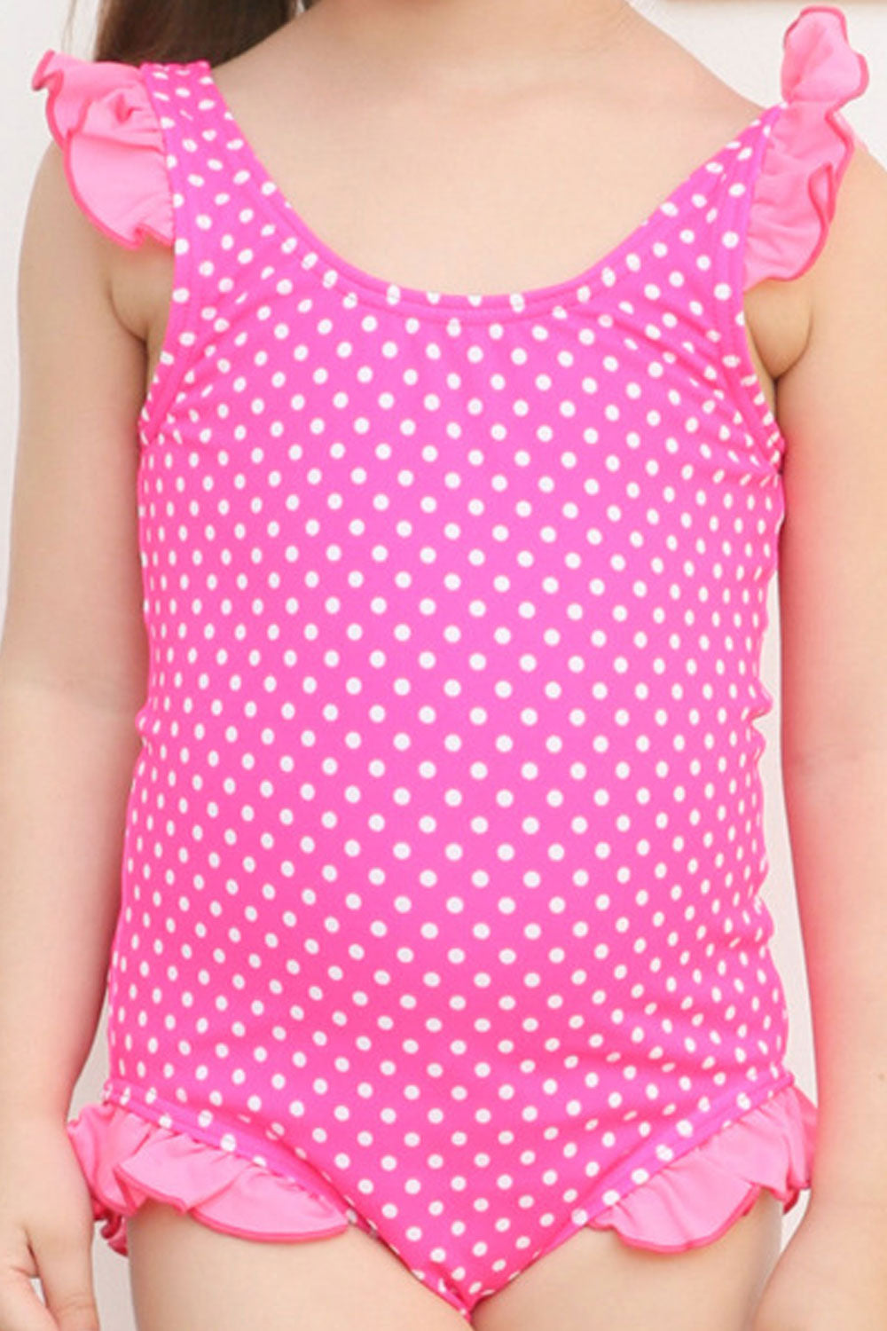 Toddler Girls Polka Dotted One Piece Beautiful Swimwear