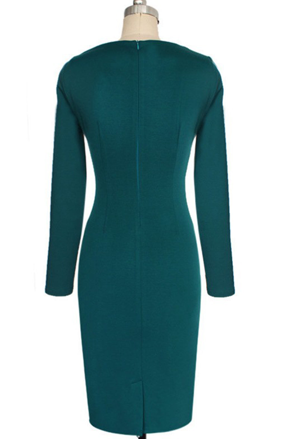 Women Bodycon Long Sleevess Slim Evening Formal Dress Green