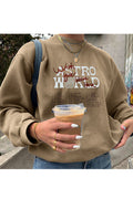 Women Leopard Pattern Long Sleeve Cozy Winter Season Sweatshirt