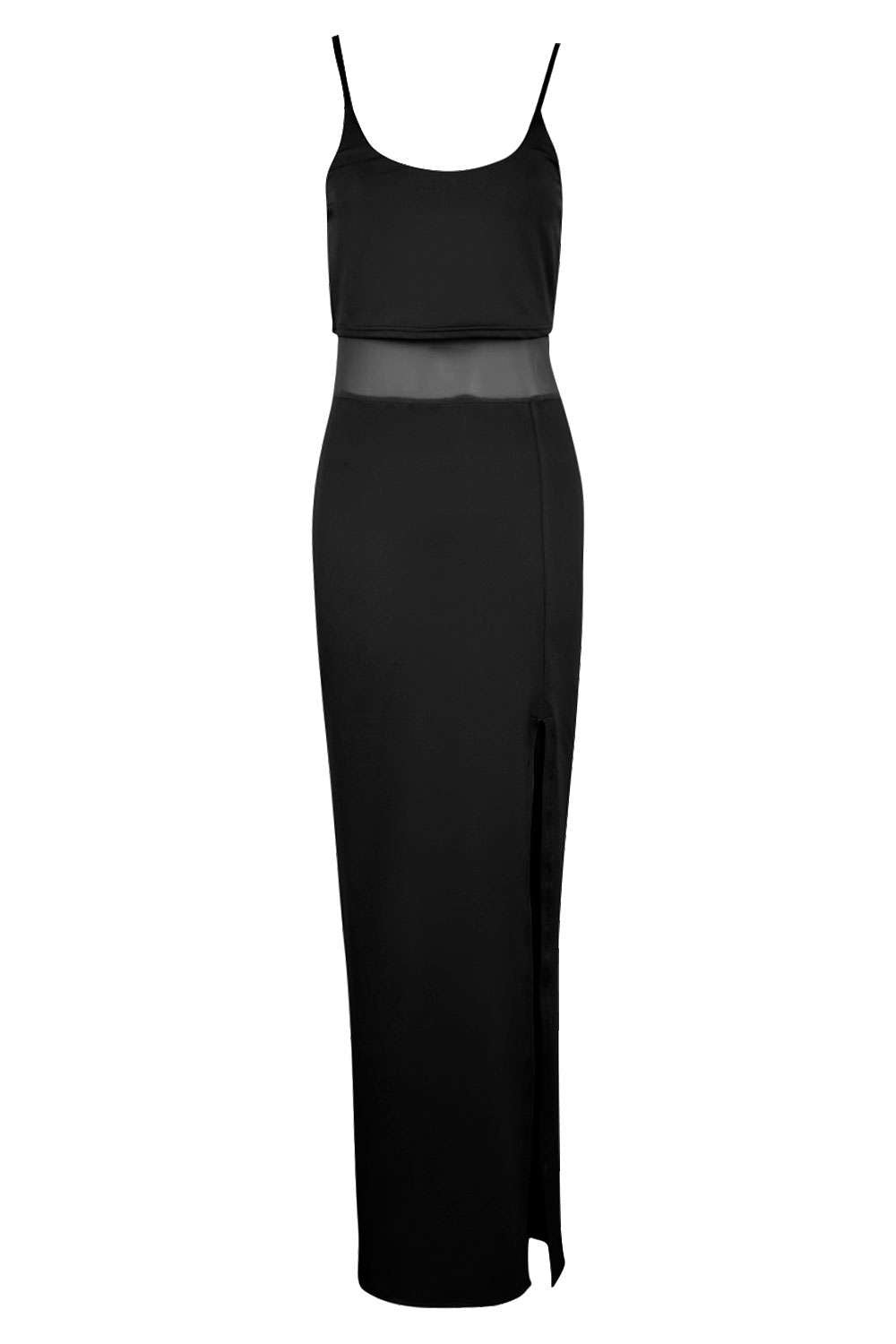 Women's Sleeveless Long Party Dress Black
