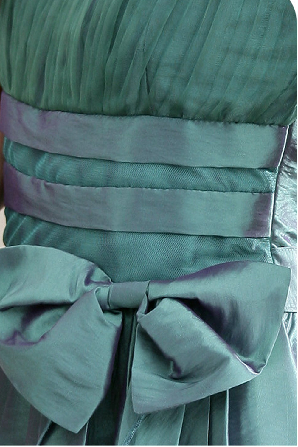 Women Sleeveless Waist Binding Party Dress Green