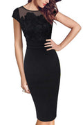 Women Celebrity Dresses Michelle Keegan Dress Models Dresses Decorated with Lace Shoulder Bust Black