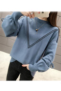 Women Warm Round Neck Long Sleeve Fashionable Sweater