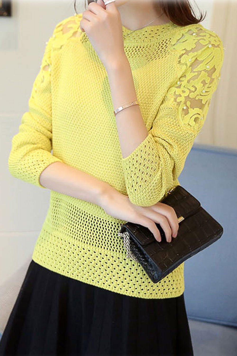 Women Striped Thick Elegant Winter Sweater