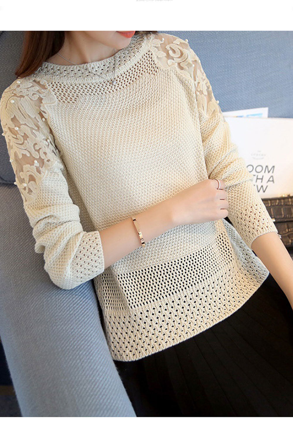 Women Striped Thick Elegant Winter Sweater