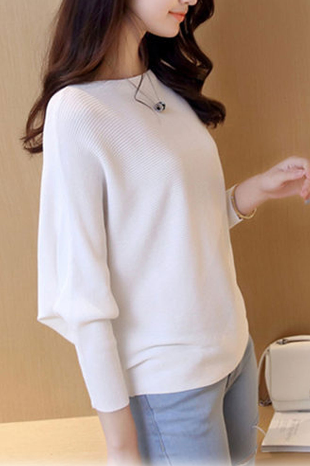 Women Awesome Bat Style Long Sleeve Warm Sweater
