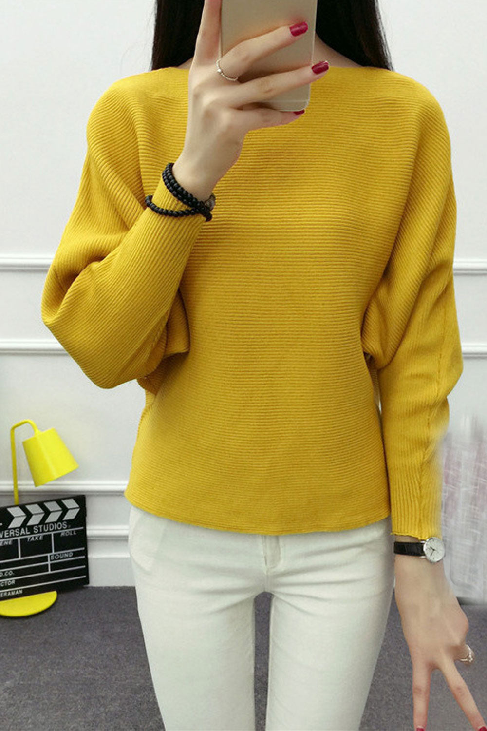 Women Awesome Bat Style Long Sleeve Warm Sweater