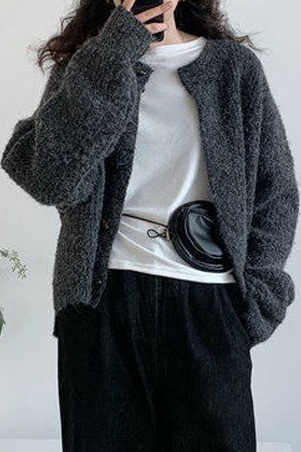 Women Warm Long Sleeve Solid Colored Outer Cardigan