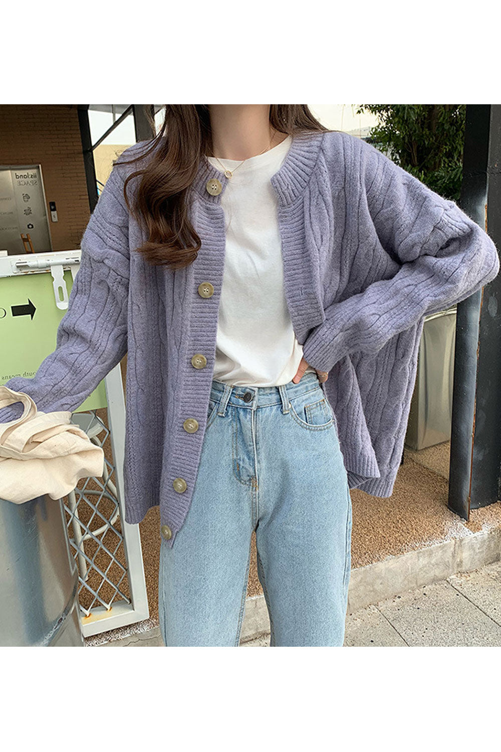Women Beautiful Ruffle Decoration Thick & Warm Cardigan