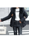 Women Charming Fur Collar Pocket Style Padded Jacket